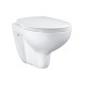 Унитаз подвесной безободковый Grohe bau ceramic в комплекте с сиденьем, микролифт
