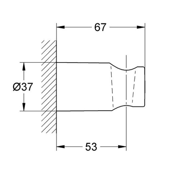 Держатель настенный для ручного душа, хром Grohe Rainshower holder (з/ч) 27056000