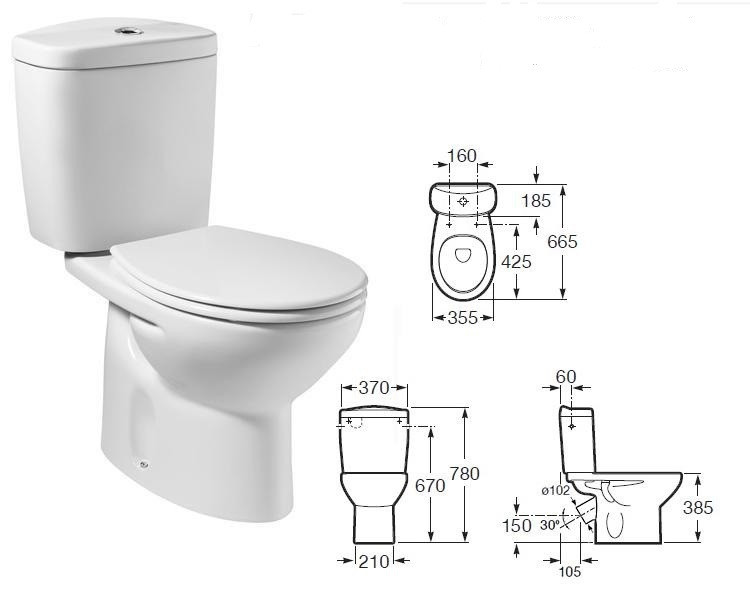 7342399000 УНИТАЗ-КОМПАКТ ROCA VICTORIA c сиденьем