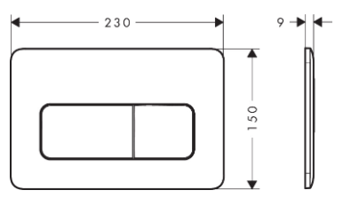 Панель смыва, хром Hansgrohe 66001000