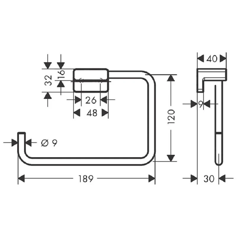 Держатель для полотенца, кольцевой, хром Hansgrohe AddStoris 41754000