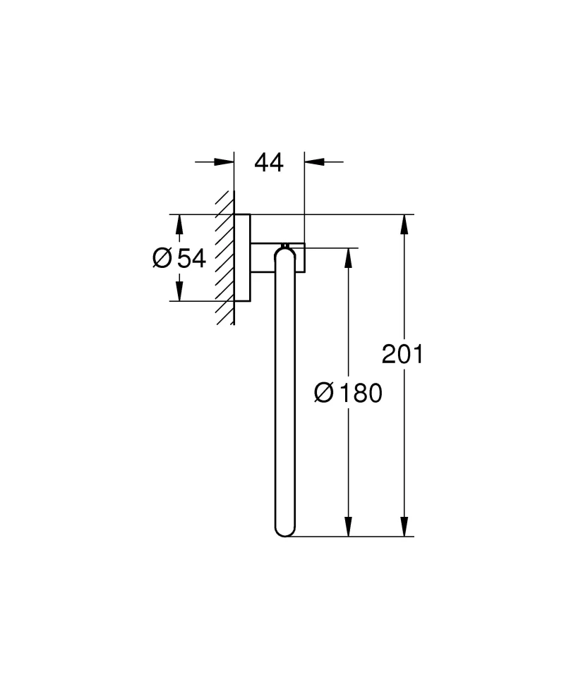 Кольцо для полотенца GROHE Essentials, холодный рассвет матовый (40365GN1)