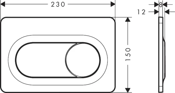 Панель смыва, хром Hansgrohe 66002000