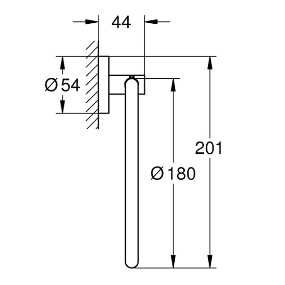 Кольцо для полотенца, суперсталь Grohe Essentials 40365DC1