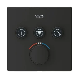 Термостат для душа, внешняя часть, на 3 положения, черный Grohe Grohtherm 102167KF00