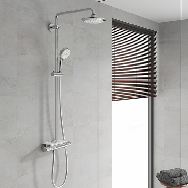 Душевая система с термостатом для душа, с полочкой, хром Grohe Euphoria System 190 26249000