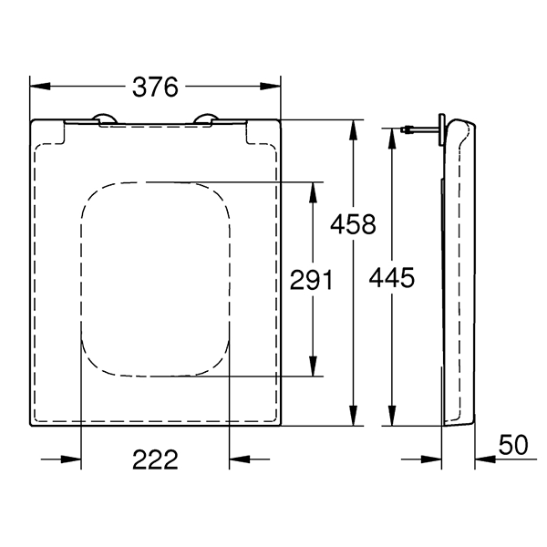 Сиденье для унитаза с микролифтом, быстросъемное Grohe Cube Ceramic 39488000