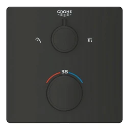 Термостат для душа, внешняя часть, на 2 положения, черный Grohe Grohtherm 1022092430
