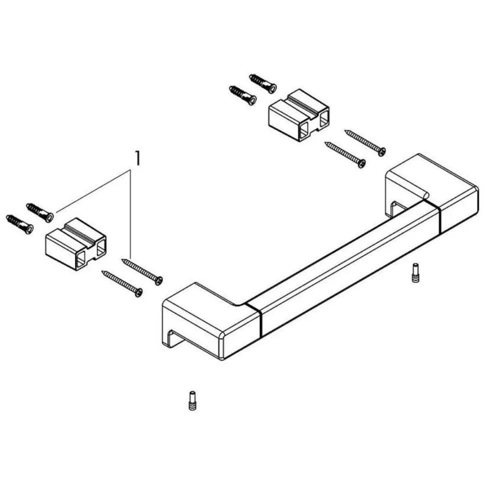 Поручень, шлифованный черный хром Hansgrohe AddStoris 41744340
