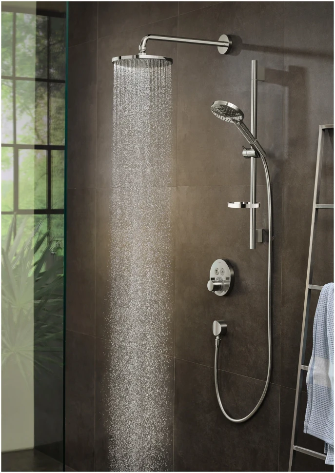 Термостат для душа, встраиваемый, на 2 потребителя, хром Hansgrohe ShowerSelect 15743000