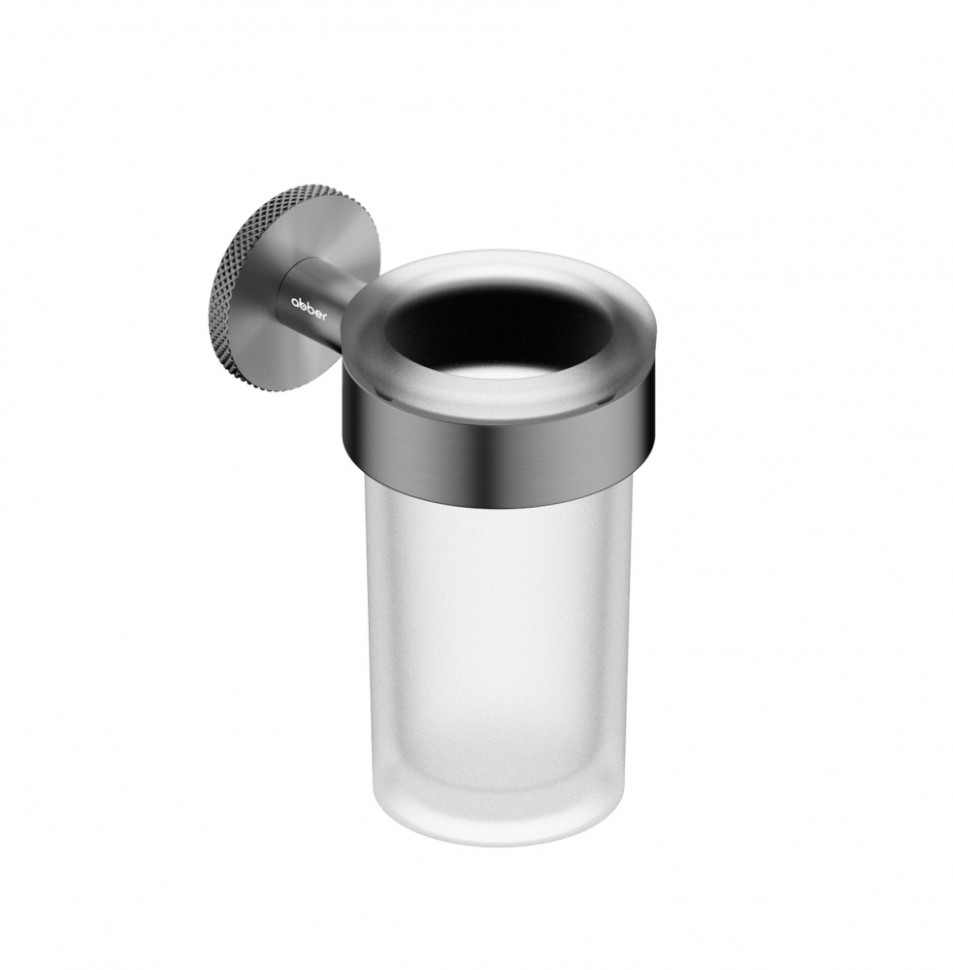 Стакан для зубных щеток с держателем ABBER Pol 316 AA1960BGG брашированная оружейная сталь