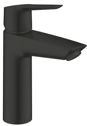 Смеситель однорычажный для раковины GROHE Start 2021 1/2″ размер M, нажимной донный клапан, цвет матовый чёрный (235752432)