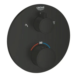 Термостат для душа, внешняя часть, на 2 положения, черный Grohe Grohtherm 1022082430