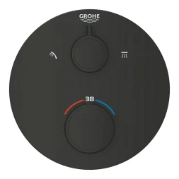 Термостат для душа, внешняя часть, на 2 положения, черный Grohe Grohtherm 1022082430