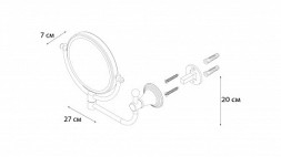 "BEST" Зеркало косметическое FX-71621 (к/к 10)