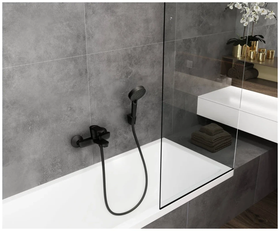 Держатель душа, черный Hansgrohe Porter S 28331670