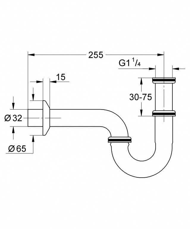 Сифон для раковины, хром Grohe 28947000