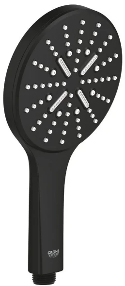 Ручной душ, 3 вида струи, черный Grohe Rainshower SmartActive 130 22127KF0