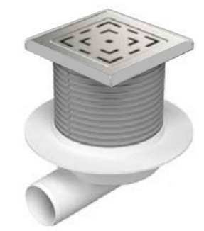 Трап точечный для пола, боковой слив MCH L425XL