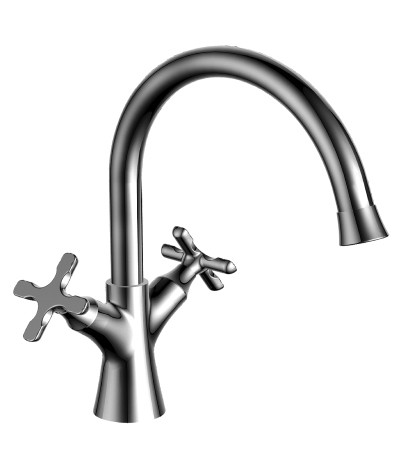 Смеситель для умывальника с поворотным изливом LEMARK DUETTO  -  LM5706C