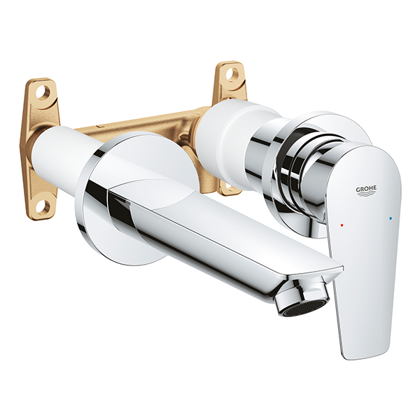 Смеситель для раковины, размер M, на 2 отверстия, хром Grohe BauEdge New 20474001