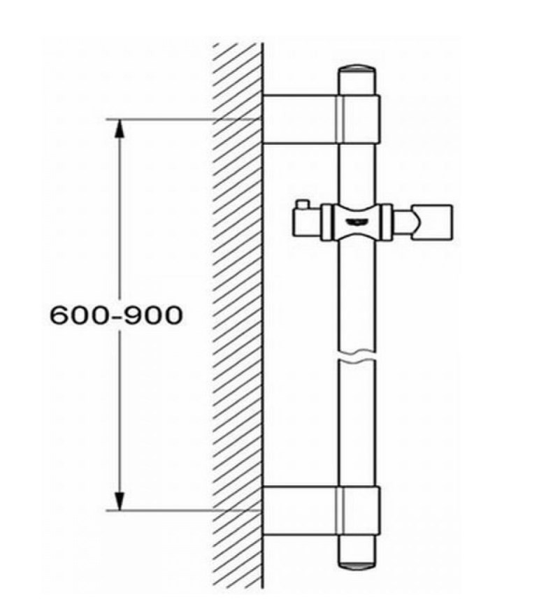 Душевая штанга 600, хром Grohe Relexa Shower 28797000