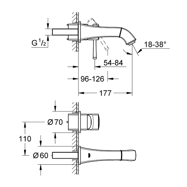 Смеситель для раковины GROHE Gradera 19929IG0