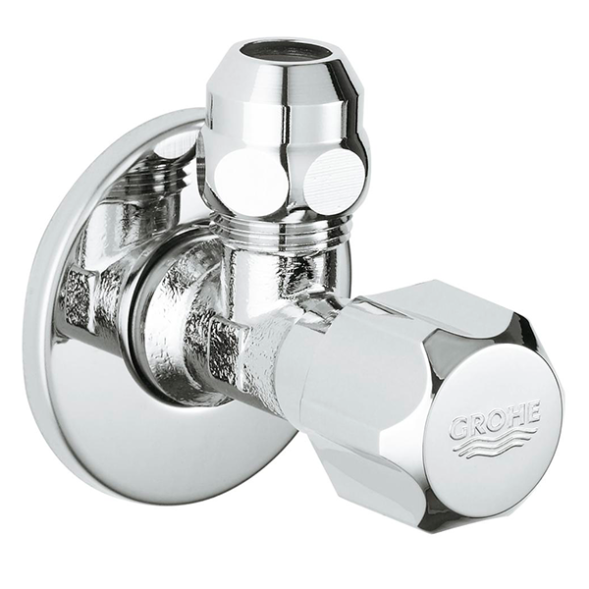 Вентиль угловой 1/2x3/8, в комплекте 10 шт, хром Grohe 2201700M