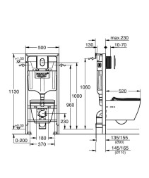 Набор GROHE Solido 4 in1 with Serel SP26 ceramic WC (101046SH0H)