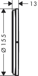 Переключатель потоков, шлиф.черный хром Hansgrohe ShowerSelect Comfort S 15558340