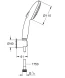 Ручной душ с держателем и шлангом, 3 вида струи, хром Grohe Tempesta 110 27849003
