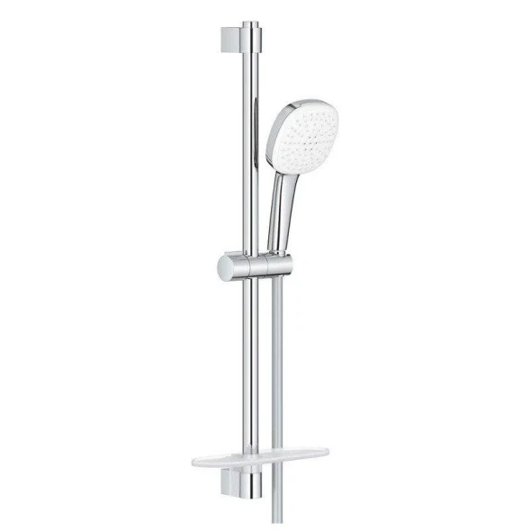 Душевой гарнитур 600, с полочкой, 2 вида струи, хром Grohe Tempesta Cube 110 26907003