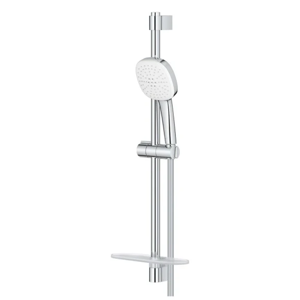 Душевой гарнитур 600, с полочкой, 2 вида струи, хром Grohe Tempesta Cube 110 26907003