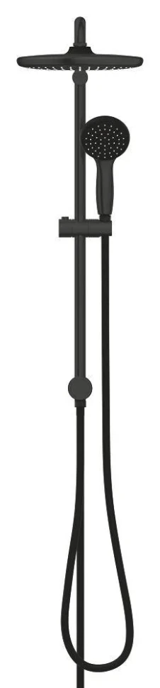 Душевая система GROHE Vitalio Start System 250, наружного монтажа, с переключателем, матовый чёрный (266802430)