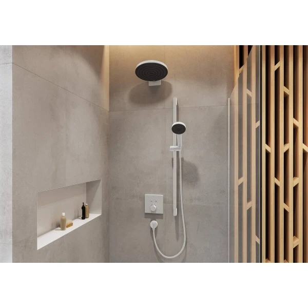 Термостат для душа, встраиваемый, для 2 потр., белый Hansgrohe ShowerSelect 15763700