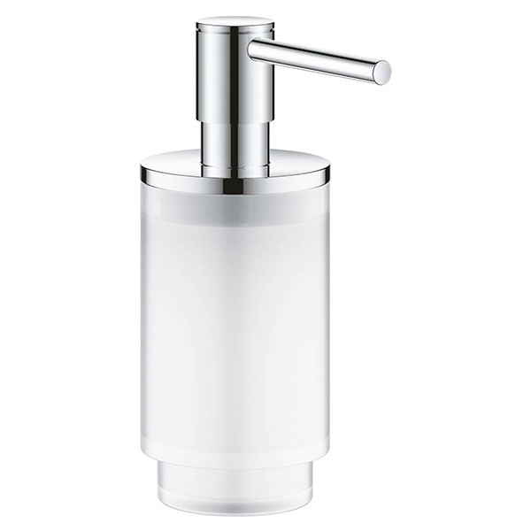 Дозатор жидкого мыла GROHE Selection, хром/прозрачный белый (41028000)