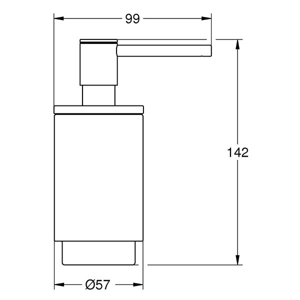 Дозатор жидкого мыла GROHE Selection, хром/прозрачный белый (41028000)