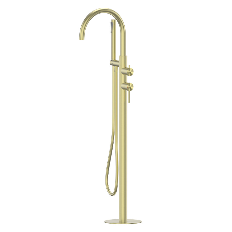 Смеситель ABBER Wasser Kreis 316 AF8115BG напольный для ванны, брашированное золото