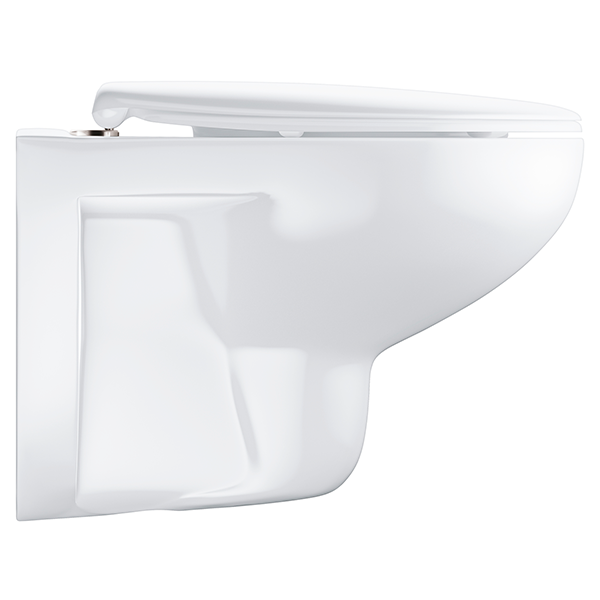 Унитаз подвесной, безободковый, с сиденьем, с крепежами, белый grohe bau ceramic 39351000