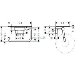 Держатель туалетной бумаги, черный Hansgrohe AddStoris S 41789670