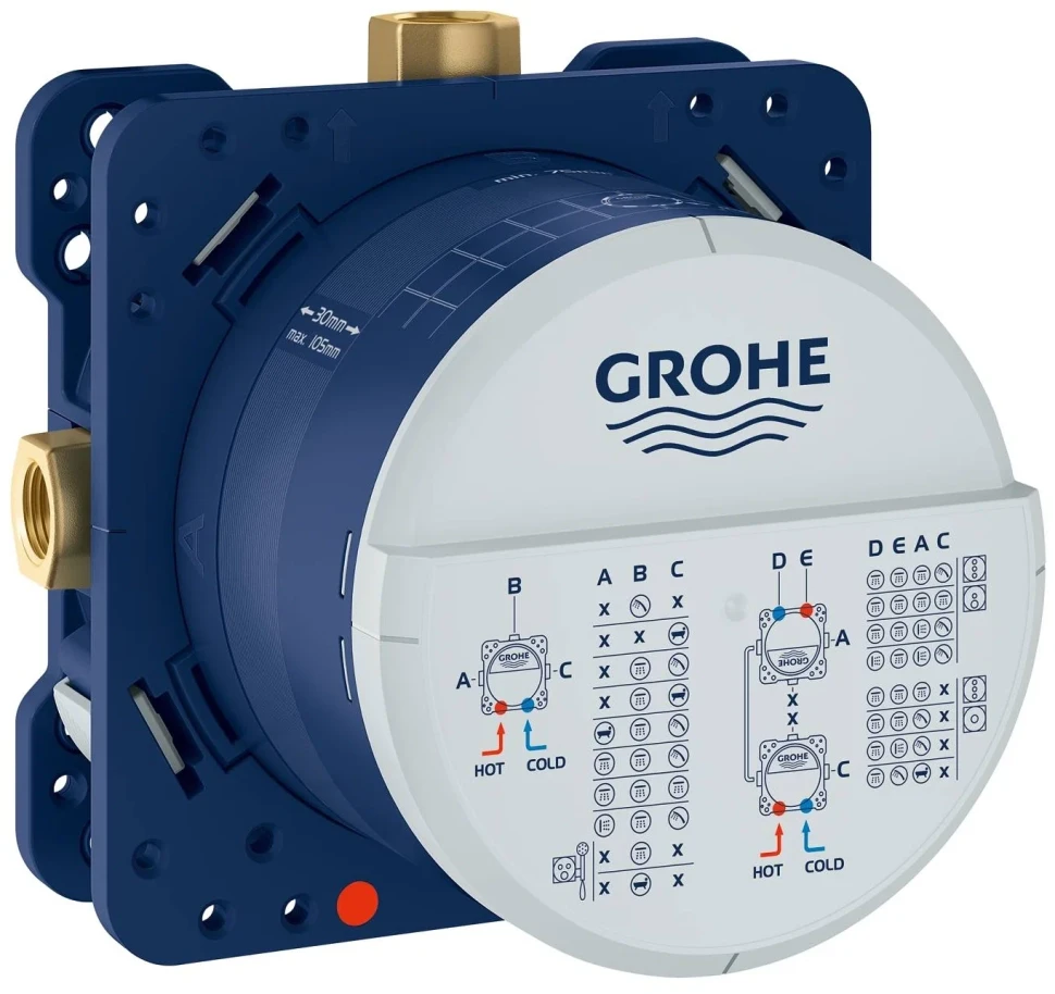 Скрытая часть термостат для ванны / душа Grohe rapido smartbox 35600000