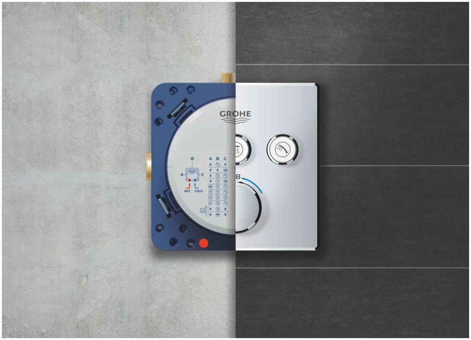 Скрытая часть термостат для ванны / душа Grohe rapido smartbox 35600000