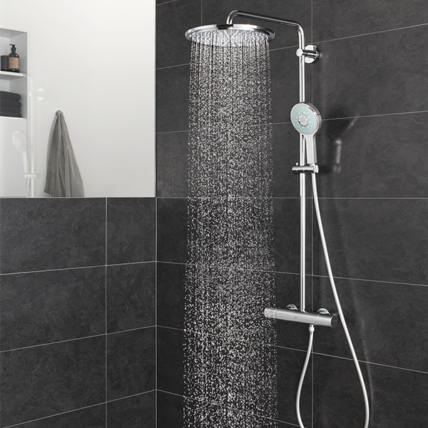 Душевая система с термостатом для душа, хром Grohe Rainshower Cosmo 310 27968000
