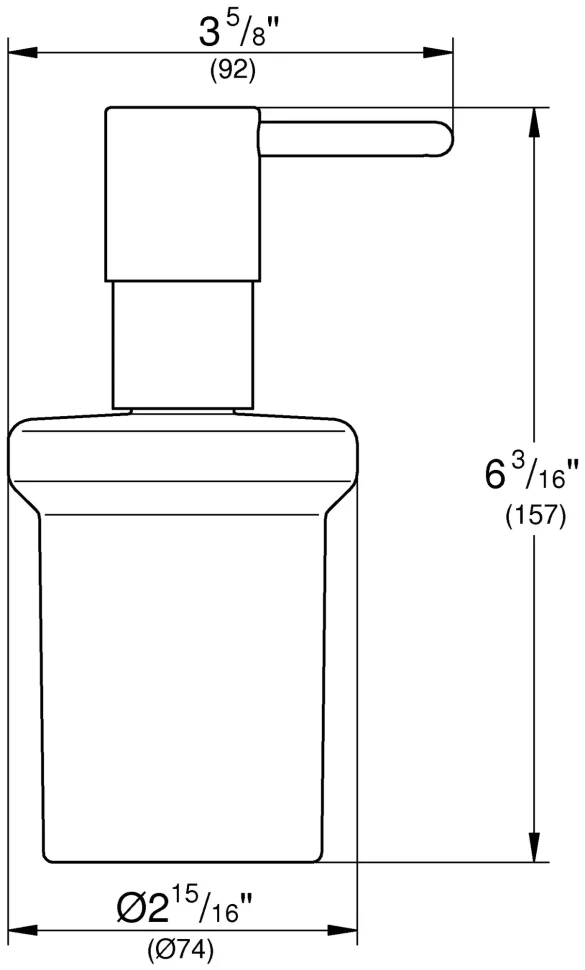 Дозатор жидкого мыла,темный графит матовый Grohe Essentials 40394AL1