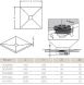 Душевая плита 890x890 с компактным трапом Radaway 5CK0909