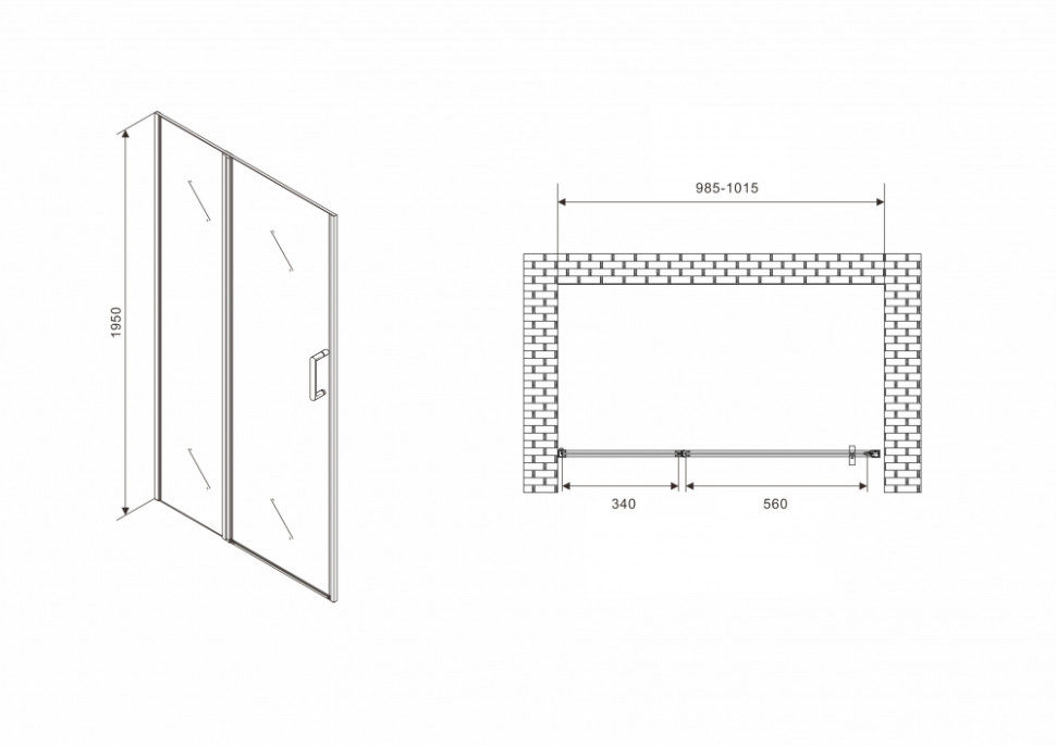 Душевая дверь ABBER Sonnenstrand AG04100MS