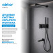Душевая система ABBER Daheim AF8217B скрытого монтажа с изливом, черная матовая