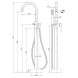 Смеситель ABBER Wasser Kreis AF8116B напольный, черный матовый
