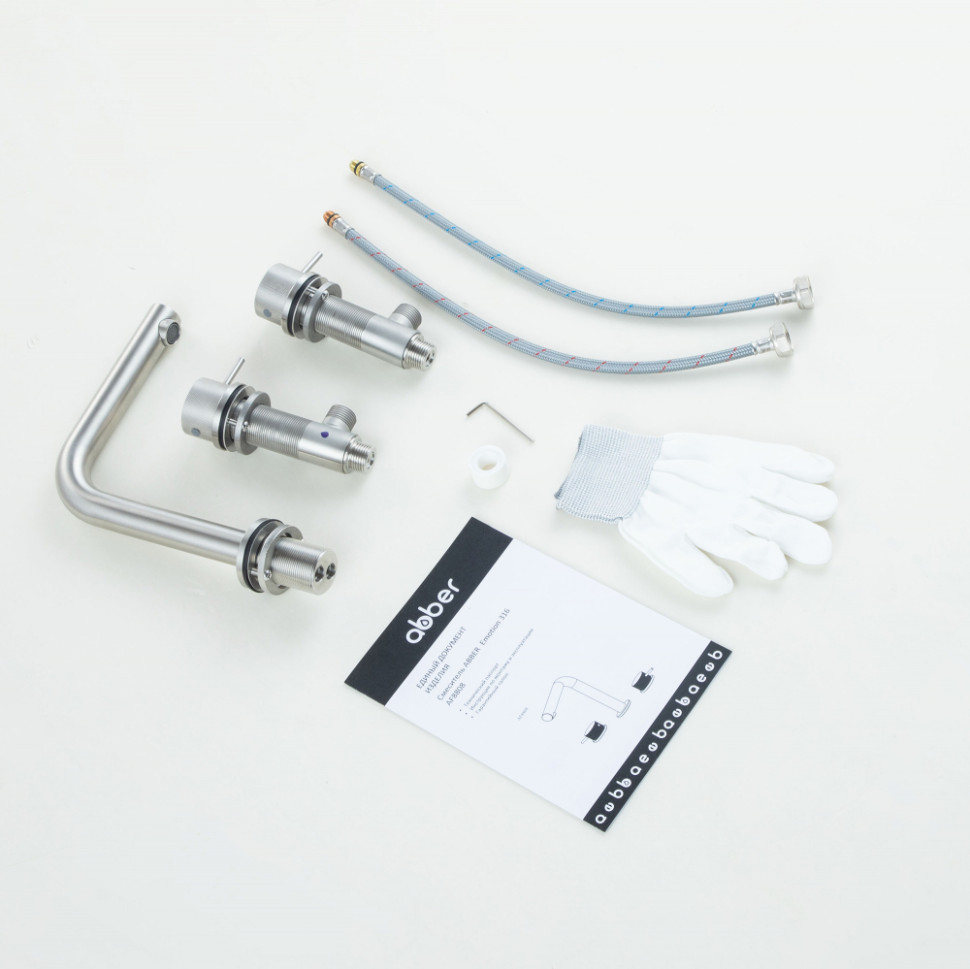 Смеситель ABBER Emotion 316 AF8808BST для раковины, брашированная сталь