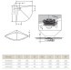 Душевая плита 990x990 с компактным трапом Radaway 5AK1010